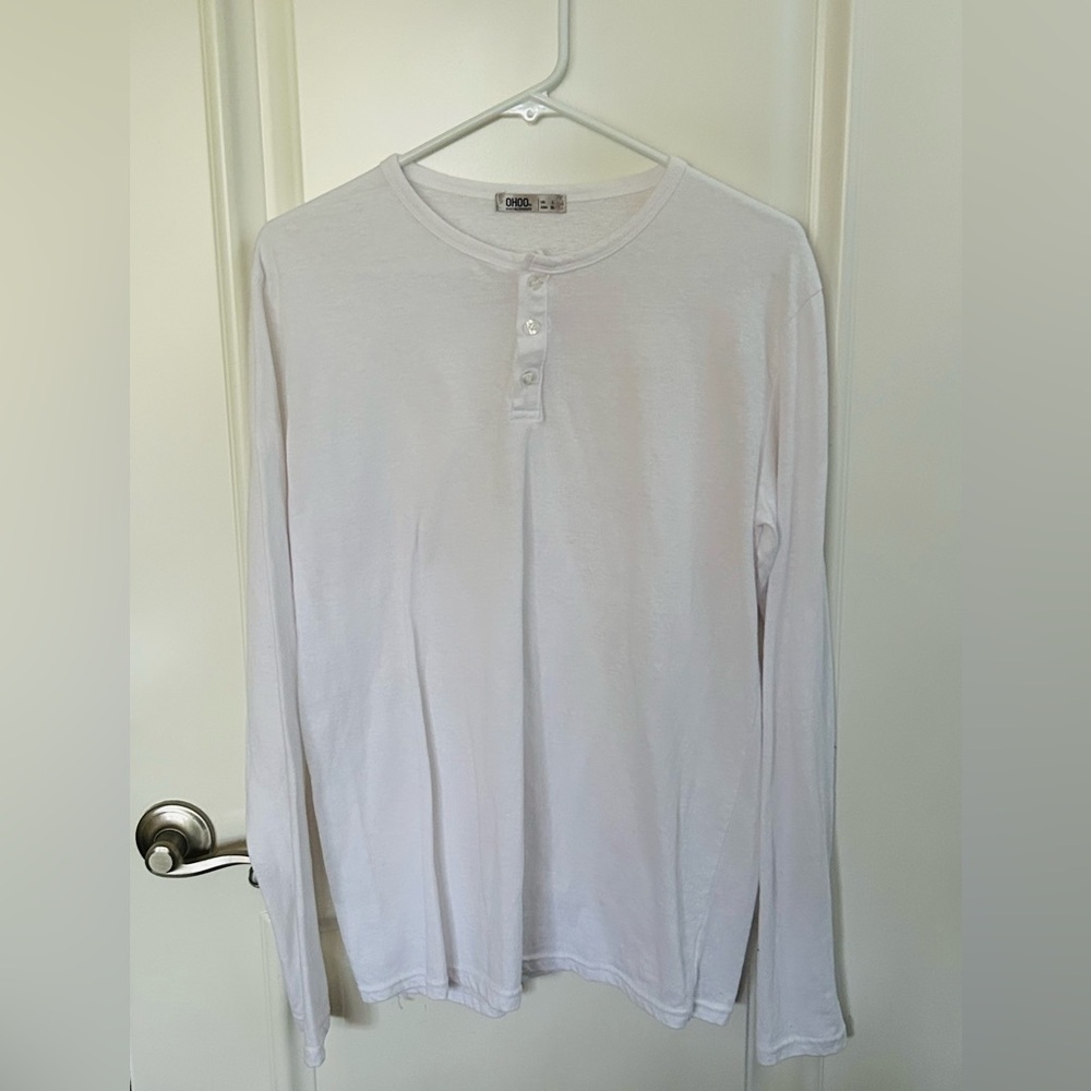 OHOO & Company Long Sleeve Henley T-Shirt